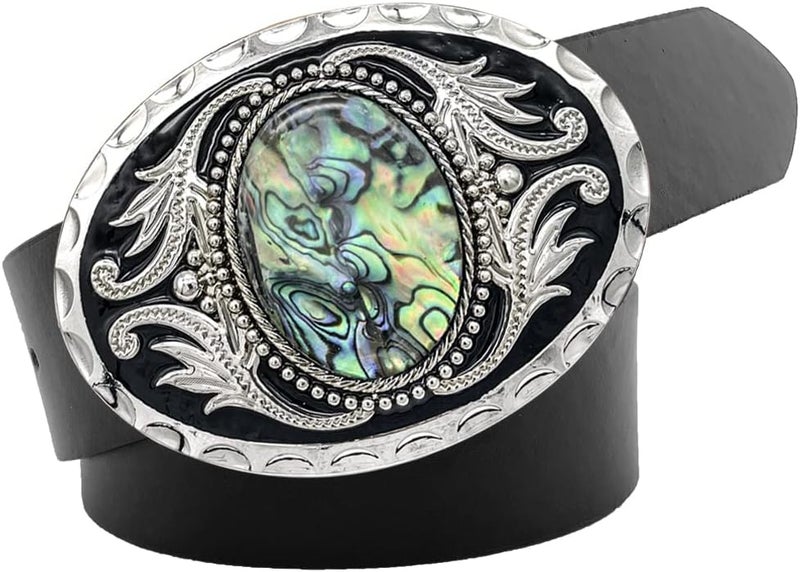 YOQUCOL Vintage American Western Cowboy Turquoise,Stone Belt Buckle for Men - Image 2